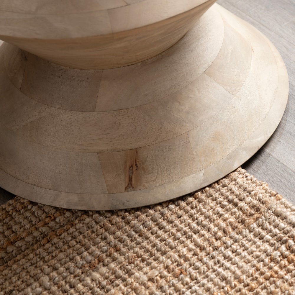 Crestview Collection - Round Tan Solid Wood Accent End Table - CVFNR4828 view 3