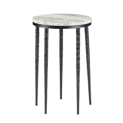 Crestview Collection - Round White Marble Accent End Table - CVFNR5244 view 2