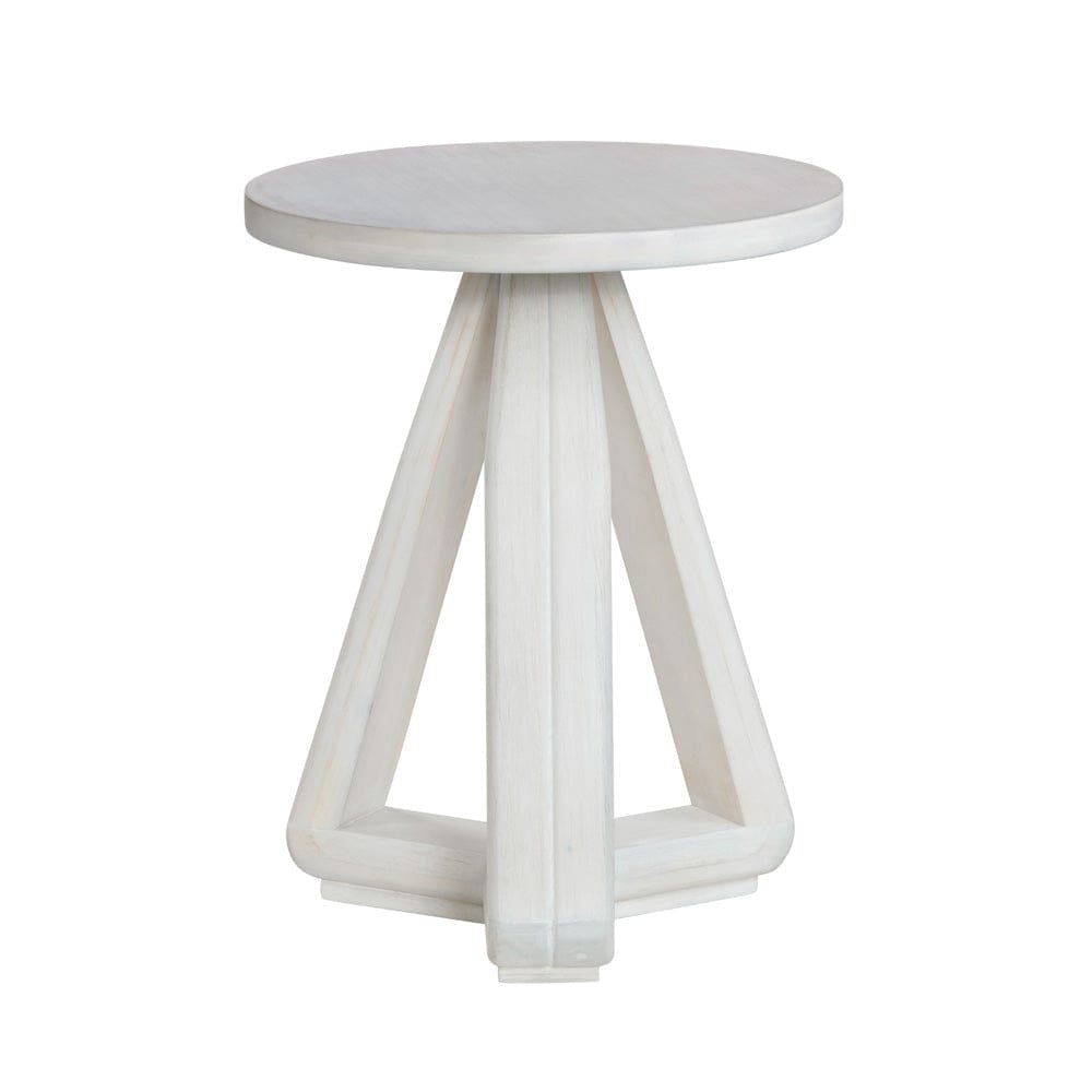 Crestview Collection - Round White Solid Wood Accent End Table - CVFDR1312 view 1
