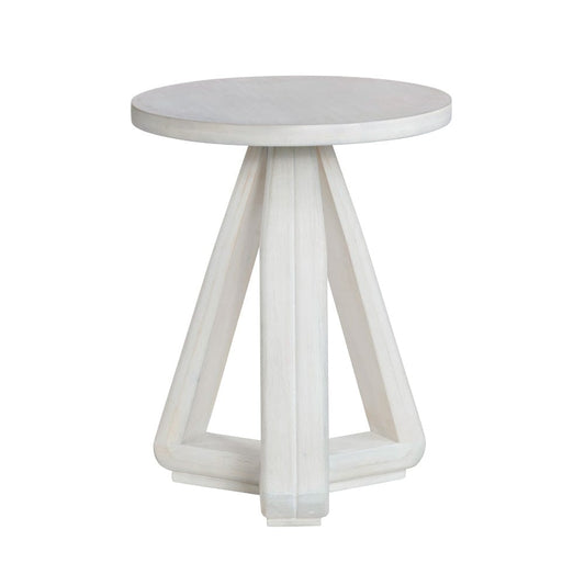 Crestview Collection - Round White Solid Wood Accent End Table - CVFDR1312 view 1