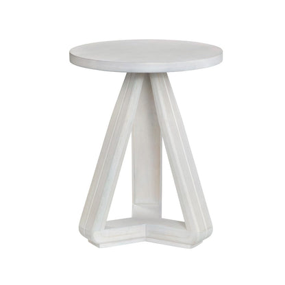 Crestview Collection - Round White Solid Wood Accent End Table - CVFDR1312 view 2