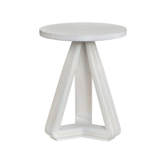 Crestview Collection - Round White Solid Wood Accent End Table - CVFDR1312 view 2