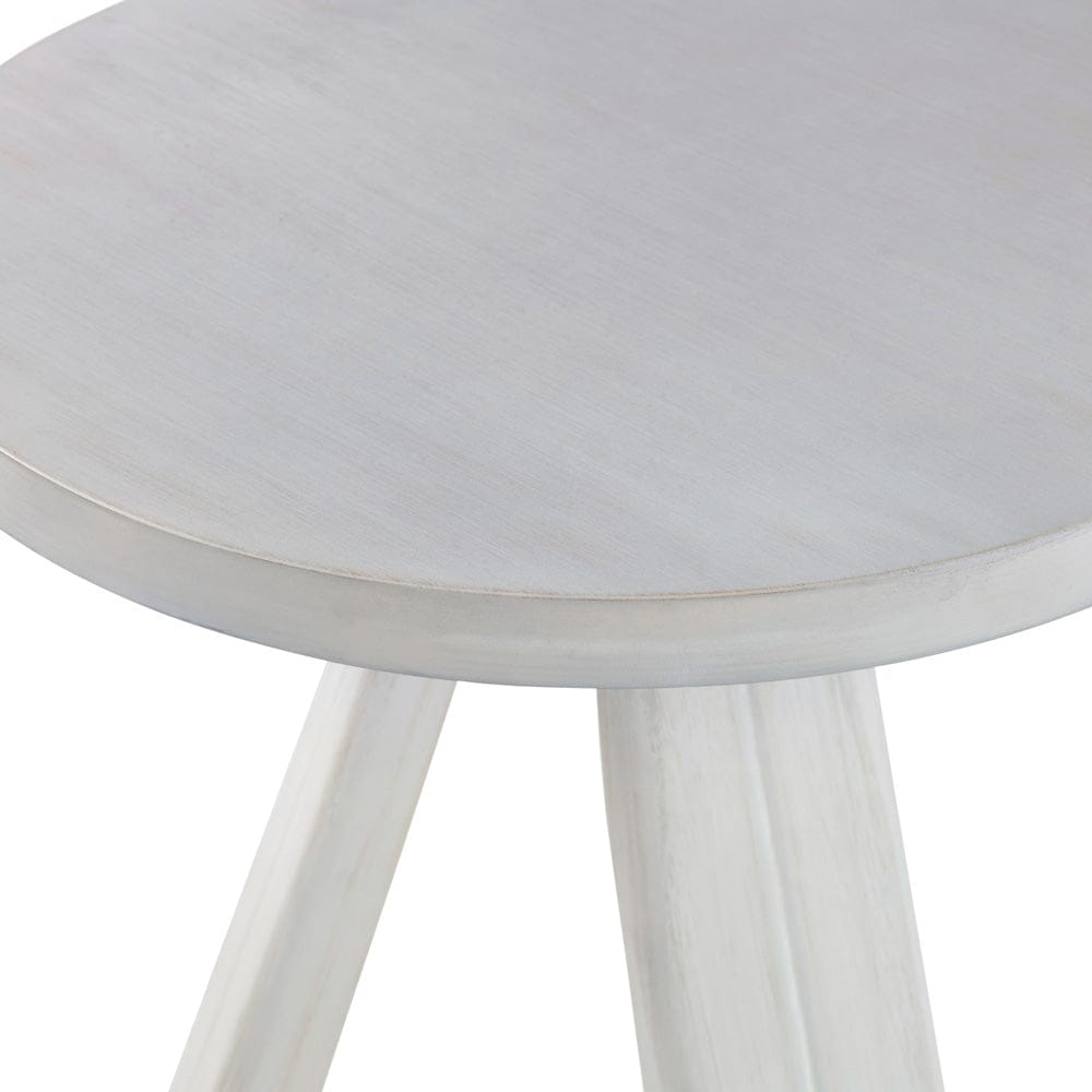 Crestview Collection - Round White Solid Wood Accent End Table - CVFDR1312 view 3
