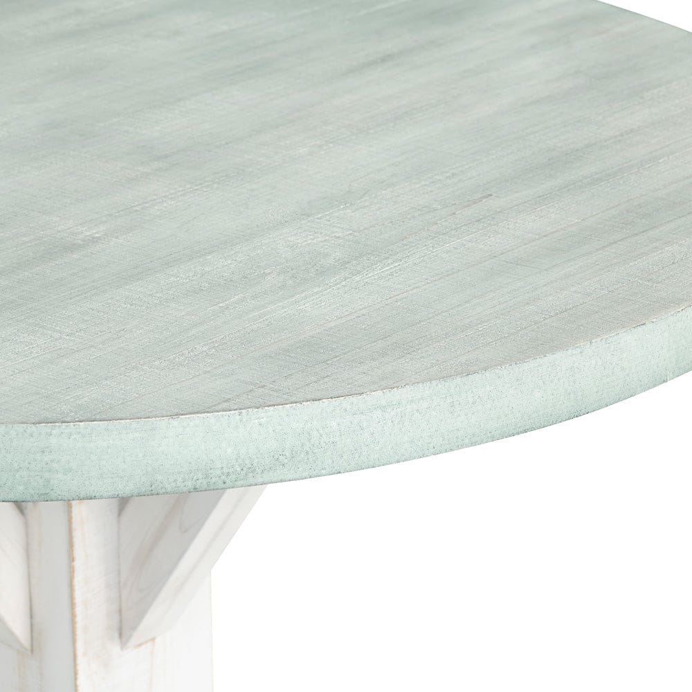 Crestview Collection - Round White Solid Wood Accent End Table - CVFZR6206 view 2