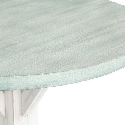 Crestview Collection - Round White Solid Wood Accent End Table - CVFZR6206 view 2