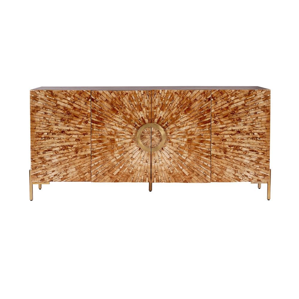 Crestview Collection - Safari 70 in. Brown Solid Wood 4 Door Media Credenza / Sideboard - CVFNR4597 view 2