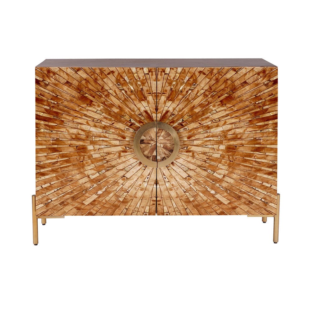 Crestview Collection - Safari Brown Solid Wood 2 Door Accent Cabinet - CVFNR4596 view 2