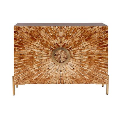 Crestview Collection - Safari Brown Solid Wood 2 Door Accent Cabinet - CVFNR4596 view 2