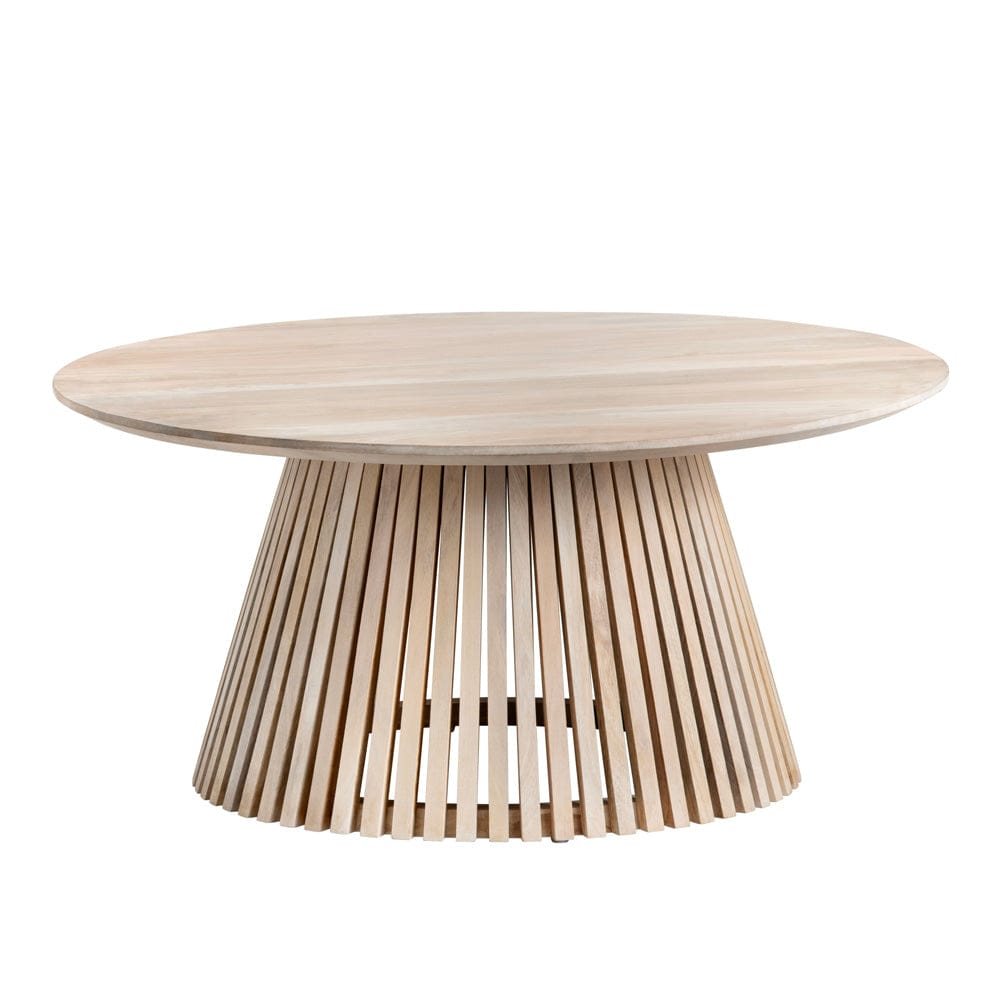 Crestview Collection - San Bernadino Tan Solid Wood Round Coffee Table / Cocktail Table - CVFNR4568 view 1