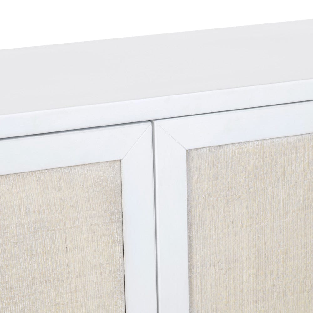 Crestview Collection - Sandy Shores 72 in. White Solid Wood 4 Door Media Credenza / Sideboard - CVFDR1153 view 4