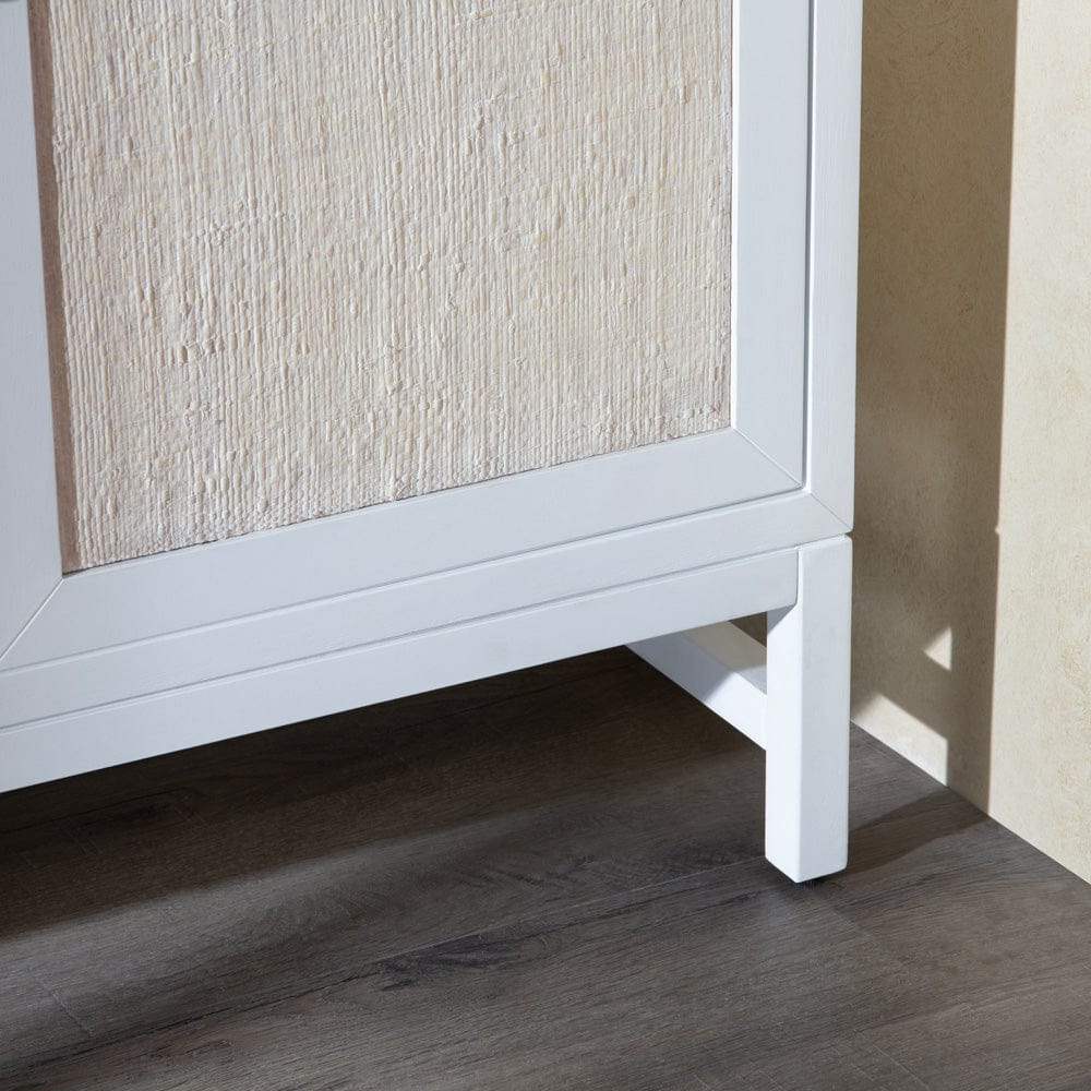 Crestview Collection - Sandy Shores 72 in. White Solid Wood 4 Door Media Credenza / Sideboard - CVFDR1153 view 5