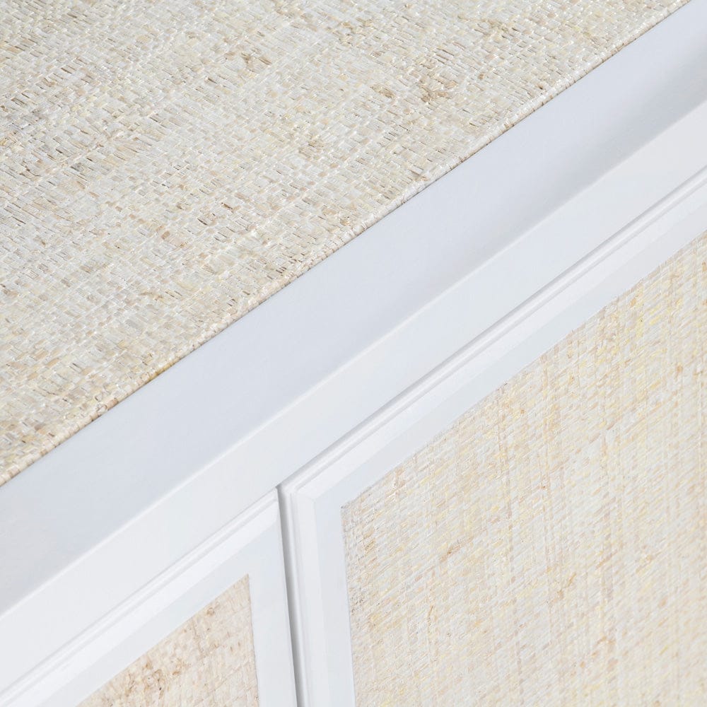 Crestview Collection - Sandy Shores 78.5 in. White Solid Wood 3 Shelf 2 Door Bookcase Accent Cabinet - CVFDR1003 view 4