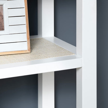 Crestview Collection - Sandy Shores 78.5 in. White Solid Wood 3 Shelf 2 Door Bookcase Accent Cabinet - CVFDR1003 view 5