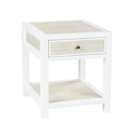 Crestview Collection - Sandy Shores Square White Solid Wood Accent End Table - CVFDR1151 view 1
