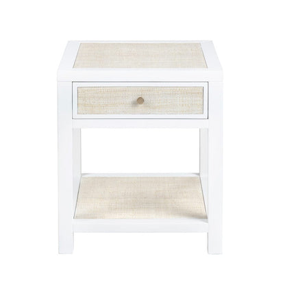 Crestview Collection - Sandy Shores Square White Solid Wood Accent End Table - CVFDR1151 view 2