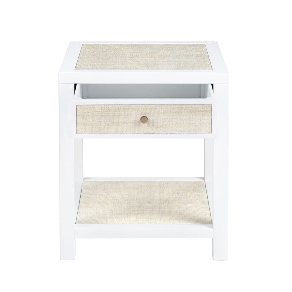 Crestview Collection - Sandy Shores Square White Solid Wood Accent End Table - CVFDR1151 view 3