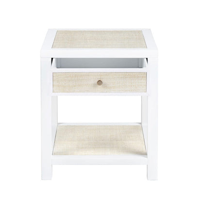 Crestview Collection - Sandy Shores Square White Solid Wood Accent End Table - CVFDR1151 view 3