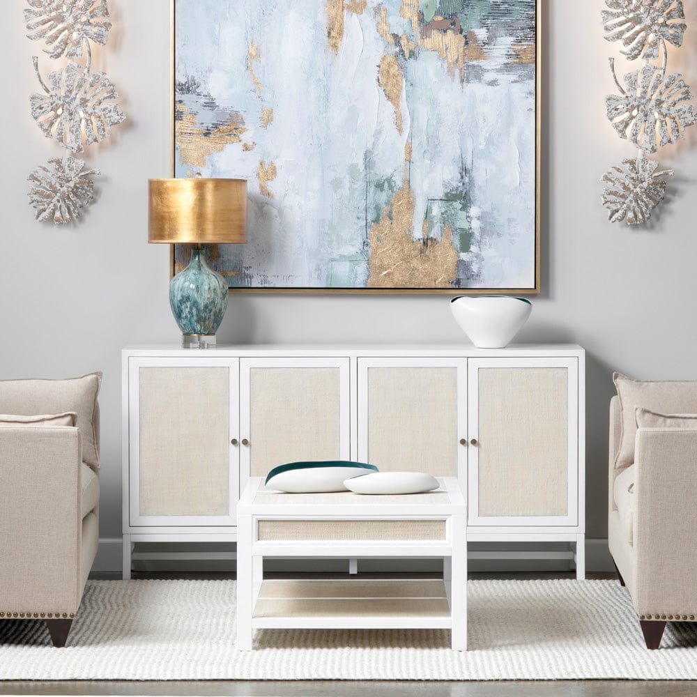 Crestview Collection - Sandy Shores White Solid Wood Rectangle Coffee Table / Cocktail Table - CVFDR1150 view 7