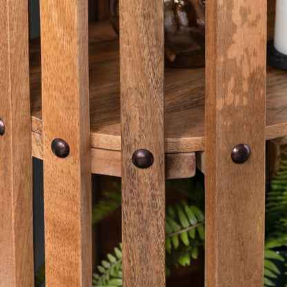 Crestview Collection - Santa Ana 76 in. Brown Solid Wood 5 Shelf Bookcase - CVFNR4506 view 4