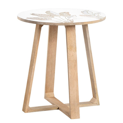 Crestview Collection - Seaside Round Brown Solid Wood Accent End Table - CVFNR4550 view 1