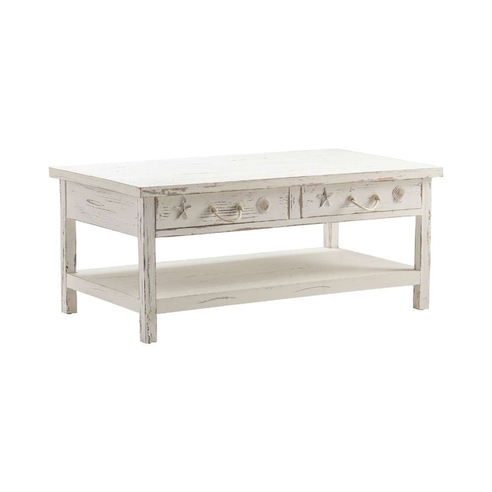 Crestview Collection - Seaside White Coastal Cocktail Table - CVFZR1522 veiw 1