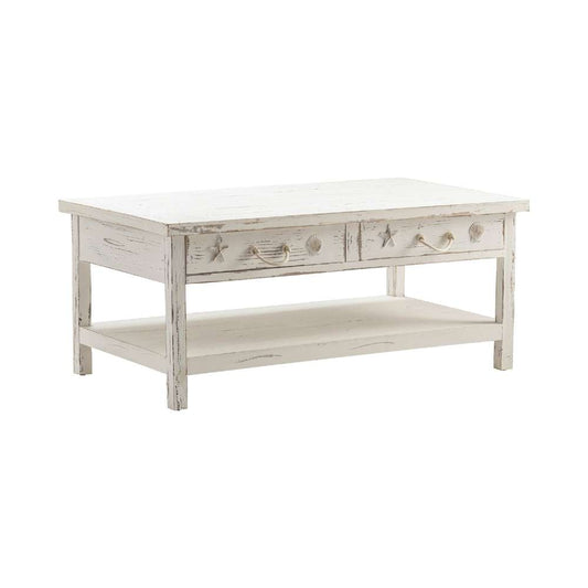 Crestview Collection - Seaside White Coastal Cocktail Table - CVFZR1522 veiw 1