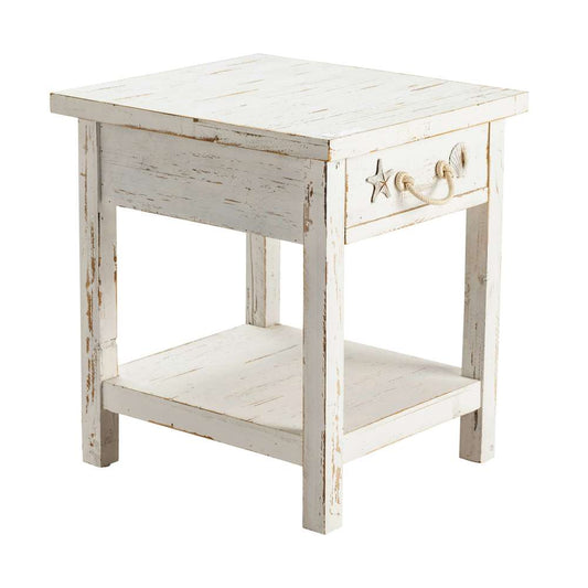 Crestview Collection - Seaside White Coastal End Table - CVFZR1521 veiw 1