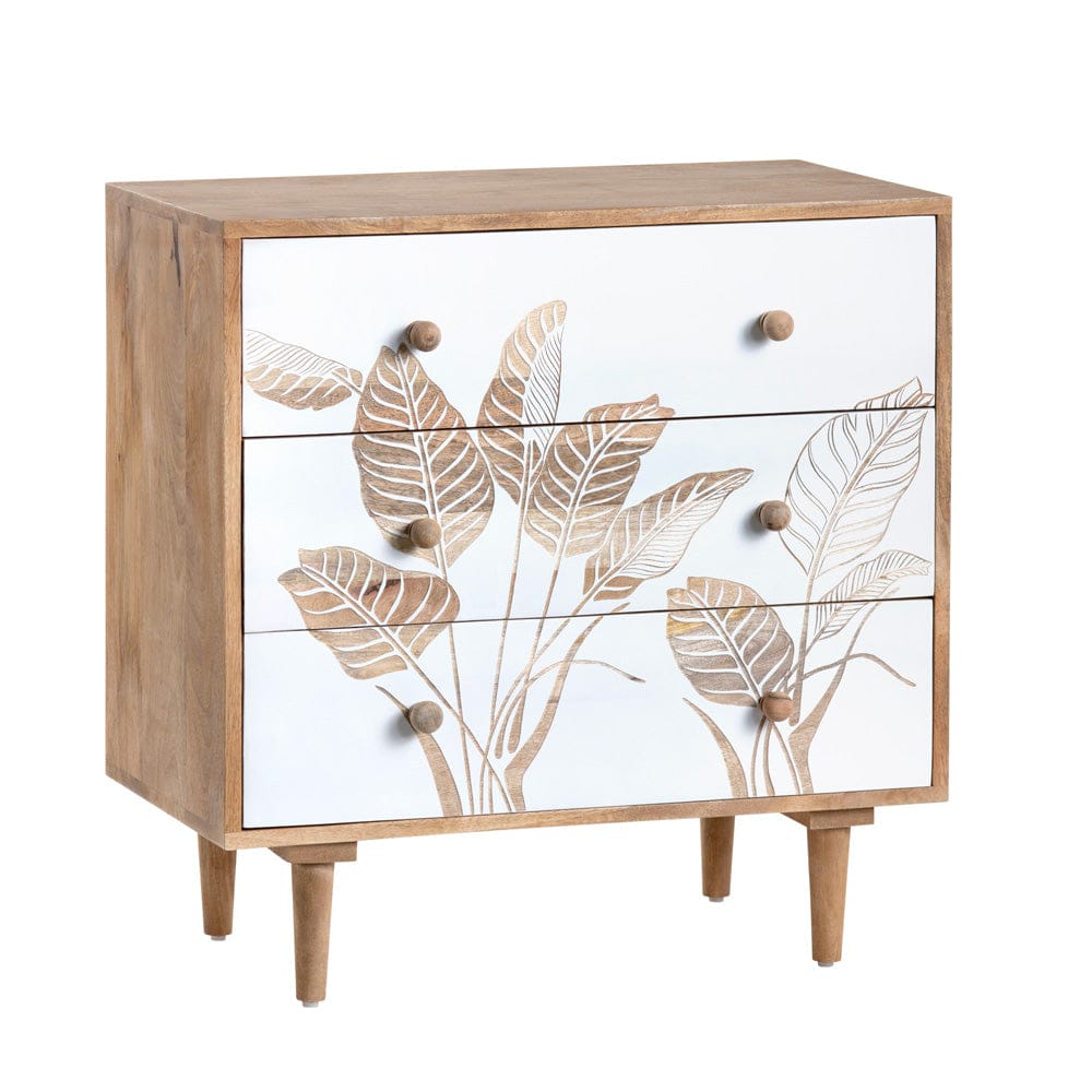 Crestview Collection - Seaside White Solid Wood 3 Drawer Accent Chest - CVFNR4549 view 1