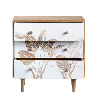 Crestview Collection - Seaside White Solid Wood 3 Drawer Accent Chest - CVFNR4549 view 3