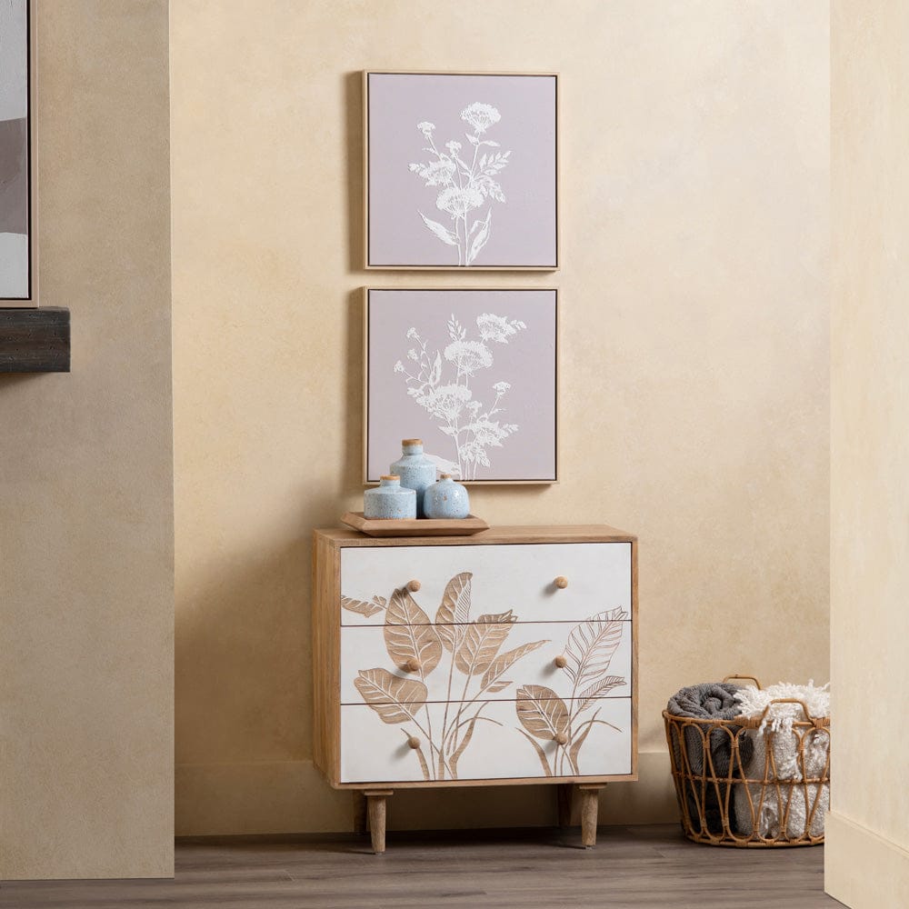 Crestview Collection - Seaside White Solid Wood 3 Drawer Accent Chest - CVFNR4549 view 6