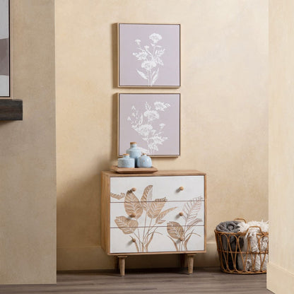 Crestview Collection - Seaside White Solid Wood 3 Drawer Accent Chest - CVFNR4549 view 6