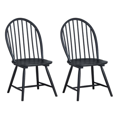 Crestview Collection - Set of 2 Black Solid Wood Dining Chair - CVFVR8401 view 1
