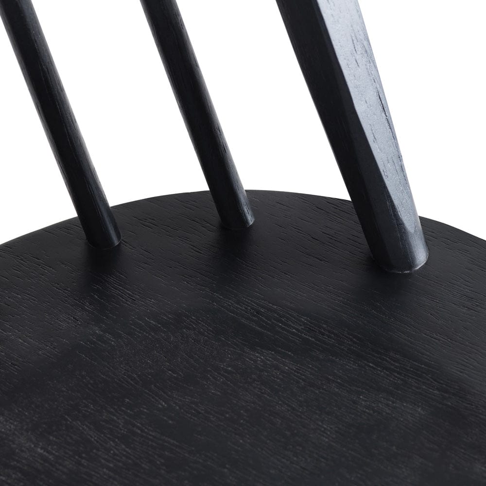 Crestview Collection - Set of 2 Black Solid Wood Dining Chair - CVFVR8401 view 3