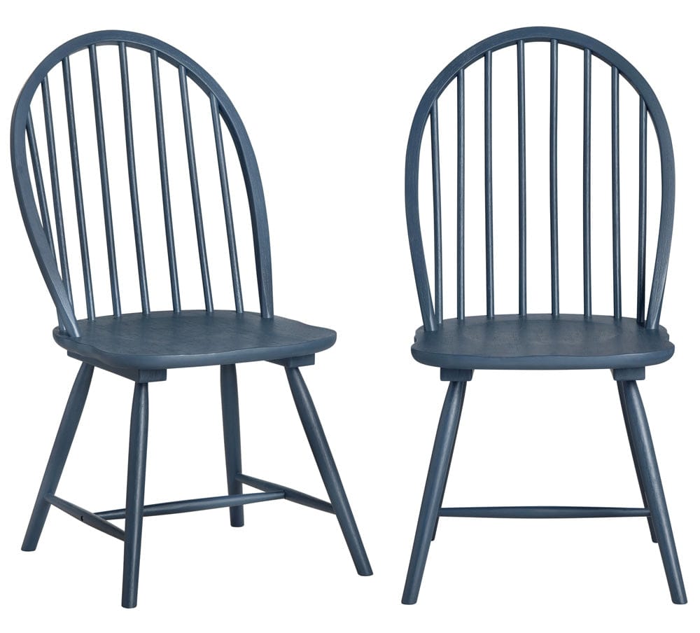Crestview Collection - Set of 2 Blue Solid Wood Dining Chair - CVFVR8404 view 1