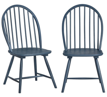 Crestview Collection - Set of 2 Blue Solid Wood Dining Chair - CVFVR8404 view 1