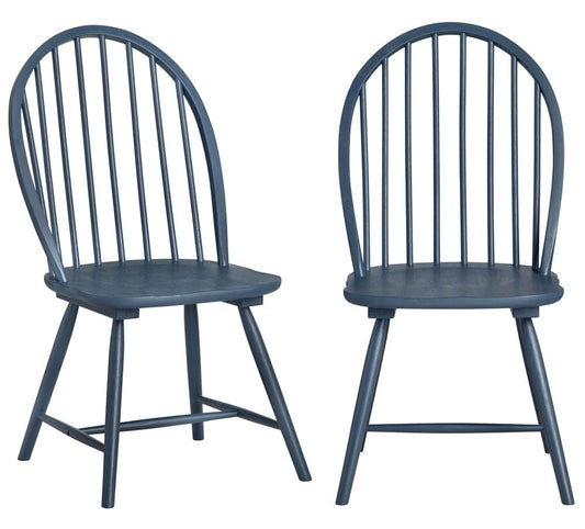 Crestview Collection - Set of 2 Blue Solid Wood Dining Chair - CVFVR8404 view 1