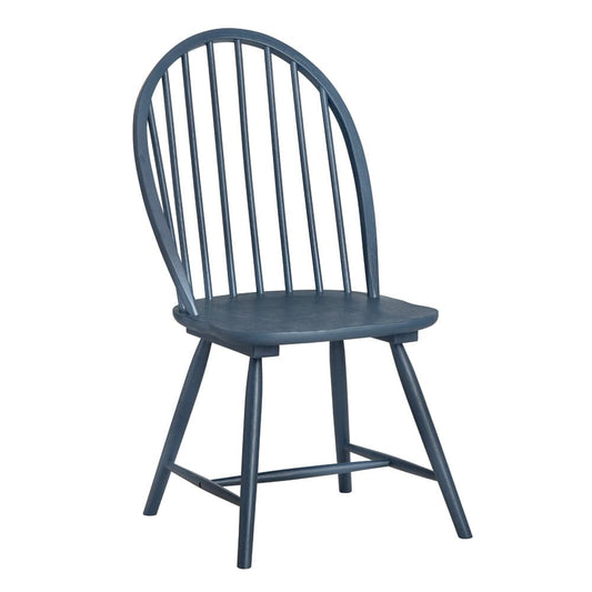 Crestview Collection - Set of 2 Blue Solid Wood Dining Chair - CVFVR8404 view 2