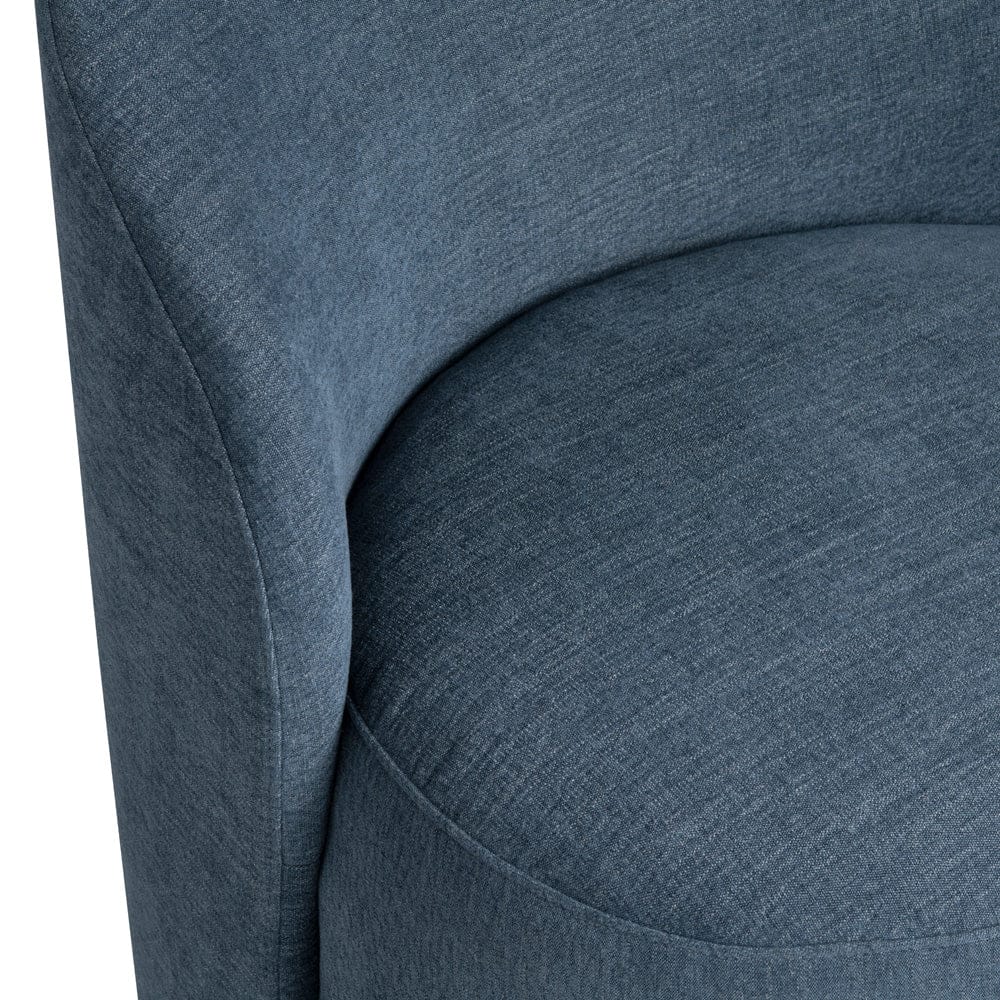 Crestview Collection - Set of 2 Blue Upholstered Solid Wood Dining Chair with Casters - CVFVRD222 view 4