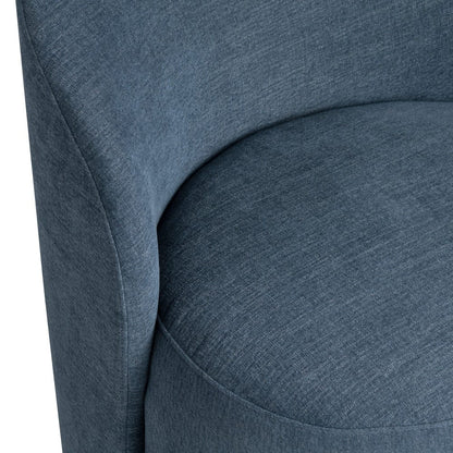 Crestview Collection - Set of 2 Blue Upholstered Solid Wood Dining Chair with Casters - CVFVRD222 view 4