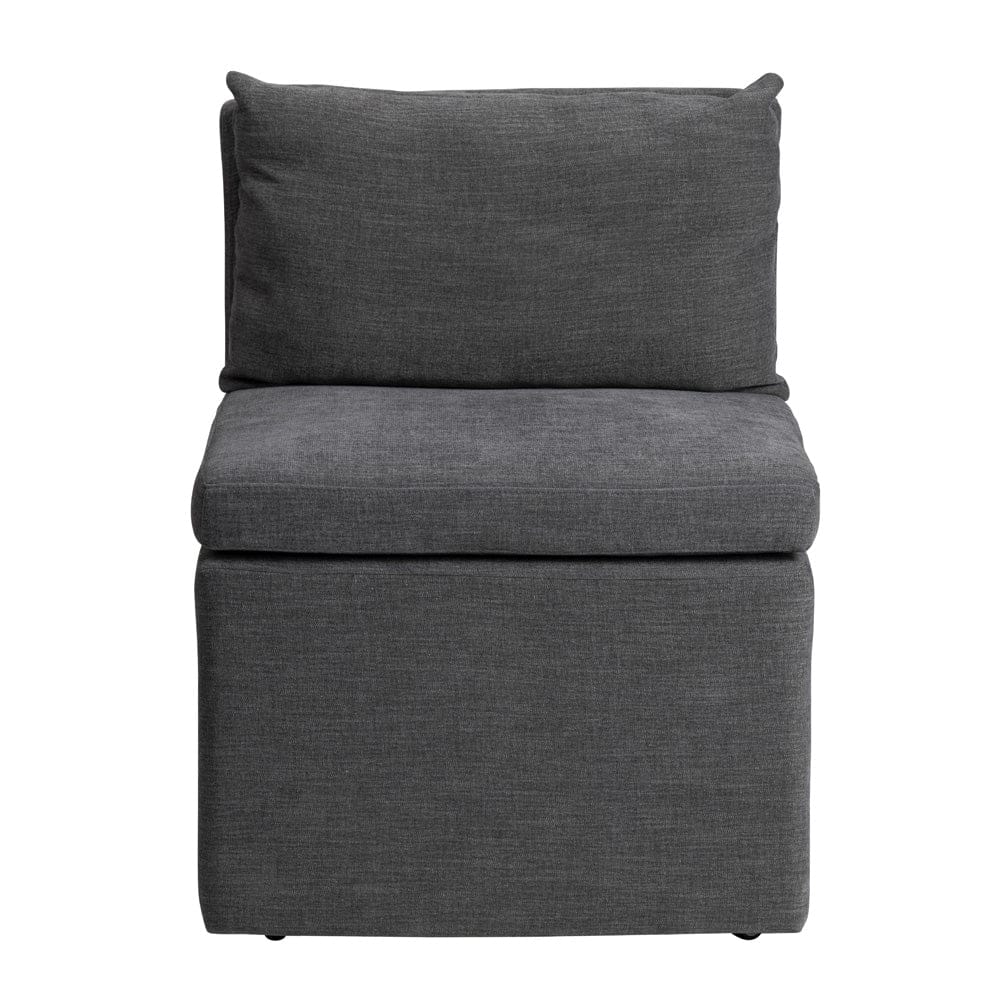 Crestview Collection - Set of 2 Gray Upholstered Solid Wood Dining Chair with Casters - CVFVRD225 view 3