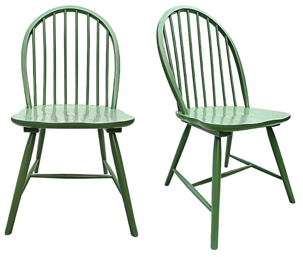 Crestview Collection - Set of 2 Green Solid Wood Dining Chair - CVFVR8574 view 1