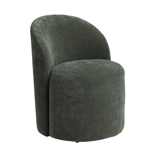 Crestview Collection - Set of 2 Green Upholstered Solid Wood Dining Chair with Casters - CVFVRD221 view 2