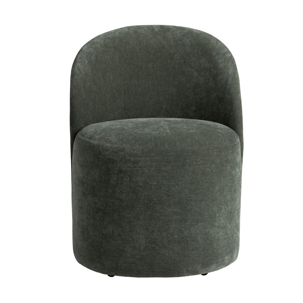 Crestview Collection - Set of 2 Green Upholstered Solid Wood Dining Chair with Casters - CVFVRD221 view 3