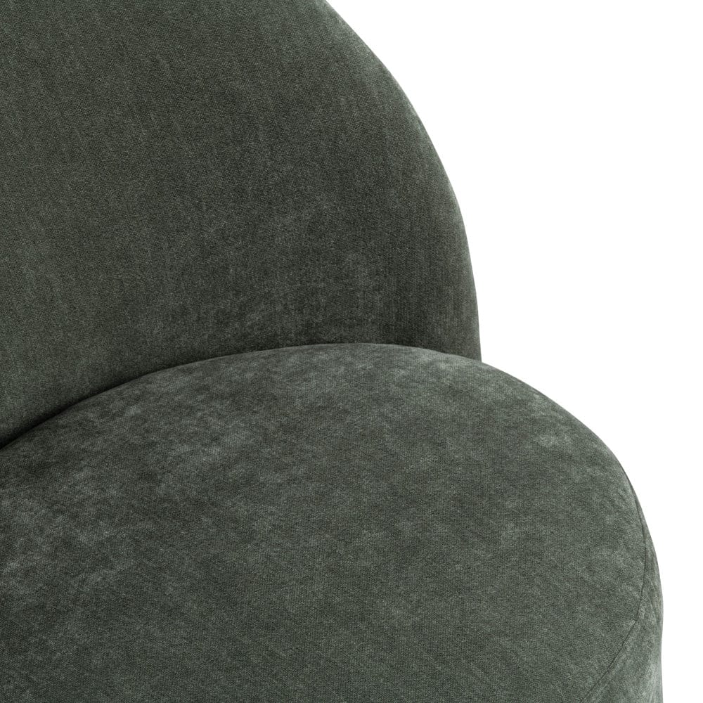 Crestview Collection - Set of 2 Green Upholstered Solid Wood Dining Chair with Casters - CVFVRD221 view 4