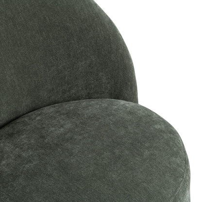 Crestview Collection - Set of 2 Green Upholstered Solid Wood Dining Chair with Casters - CVFVRD221 view 4