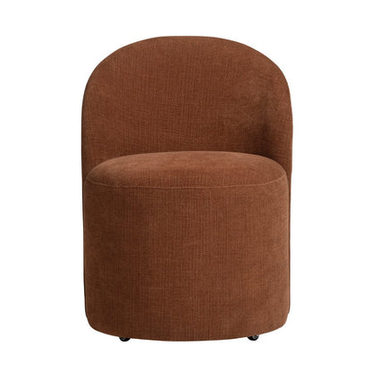Crestview Collection - Set of 2 Red Upholstered Solid Wood Dining Chair with Casters - CVFVRD226 view 2