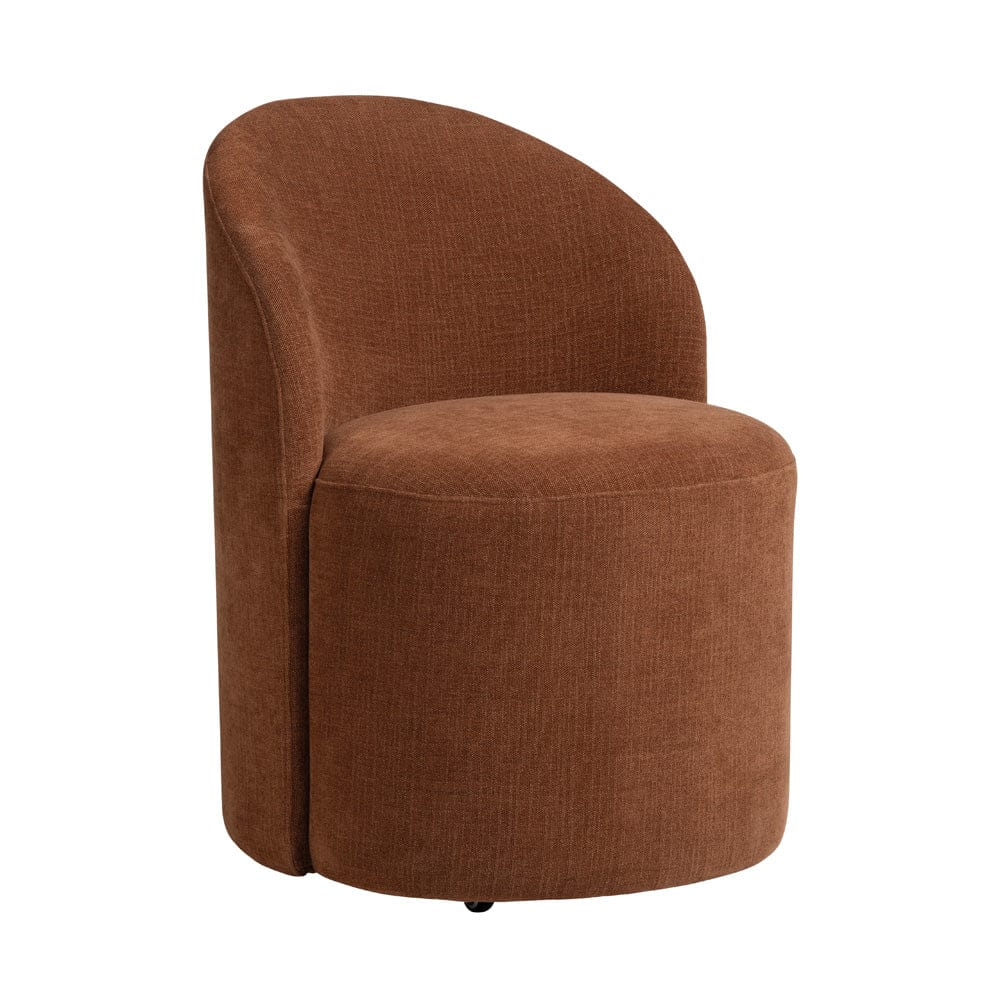 Crestview Collection - Set of 2 Red Upholstered Solid Wood Dining Chair with Casters - CVFVRD226 view 3