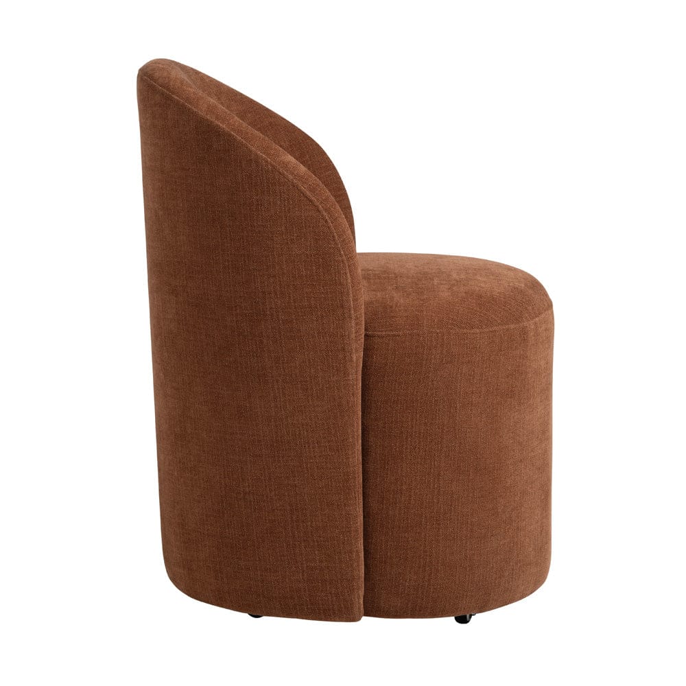 Crestview Collection - Set of 2 Red Upholstered Solid Wood Dining Chair with Casters - CVFVRD226 view 4