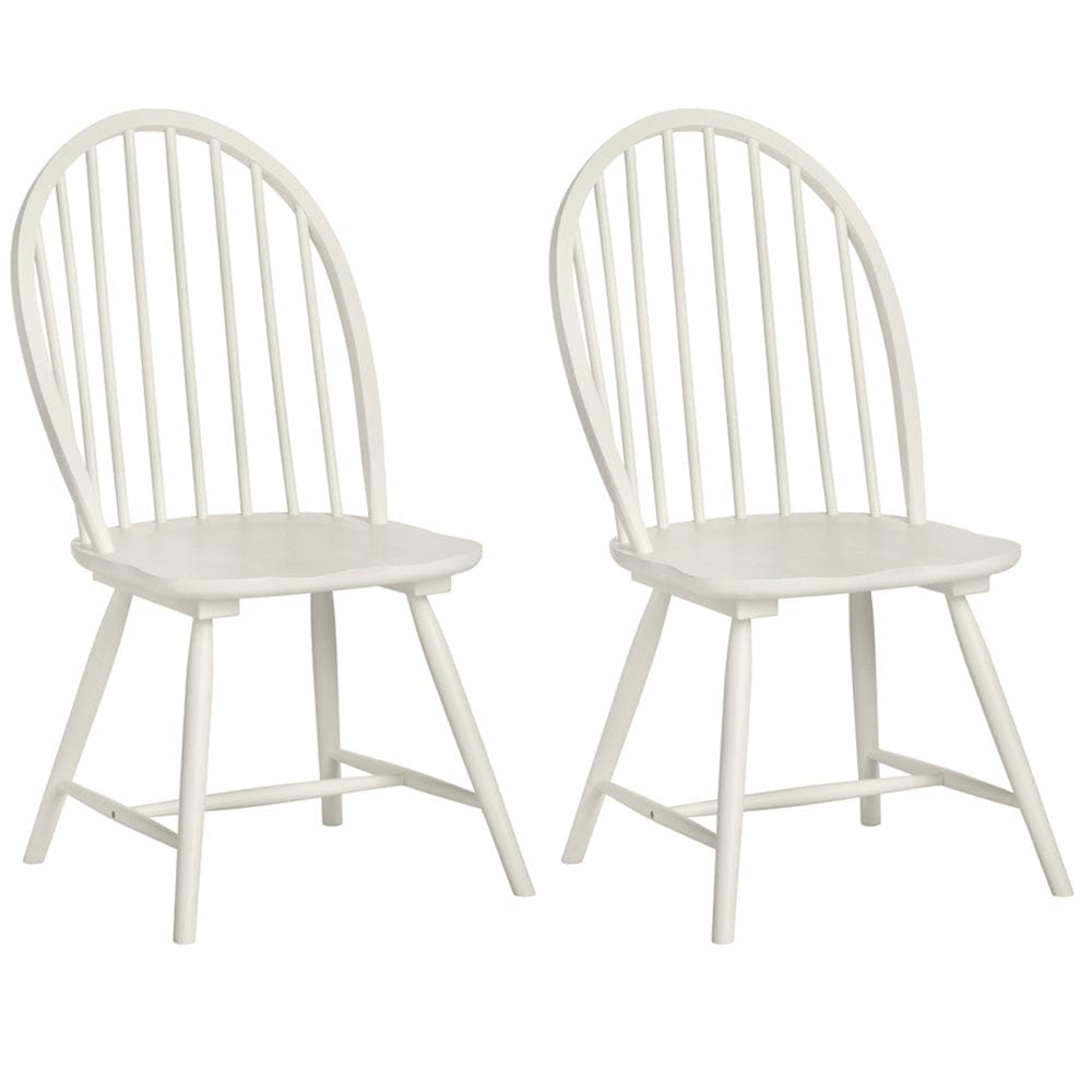 Crestview Collection - Set of 2 White Solid Wood Dining Chair - CVFVR8402 view 1