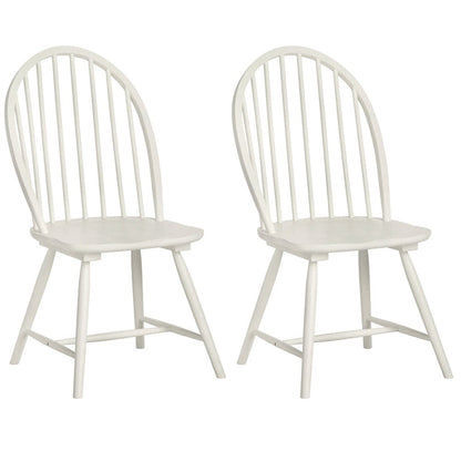 Crestview Collection - Set of 2 White Solid Wood Dining Chair - CVFVR8402 view 1